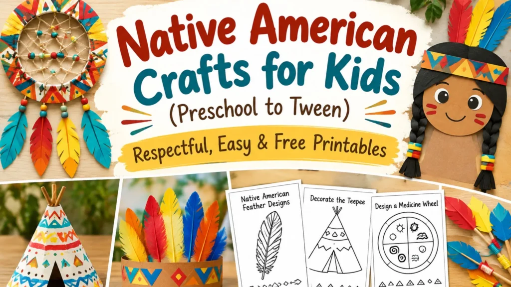35+ Native American Crafts for Kids (Preschool to Tween)  Respectful, Easy & Free Printables