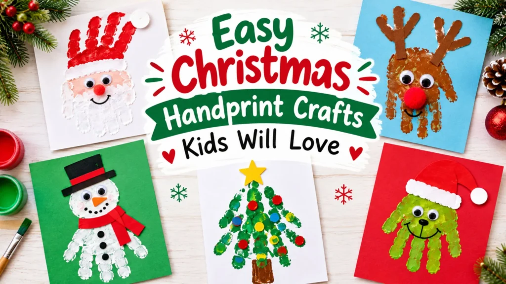 Easy Christmas Handprint Crafts Kids Will Love